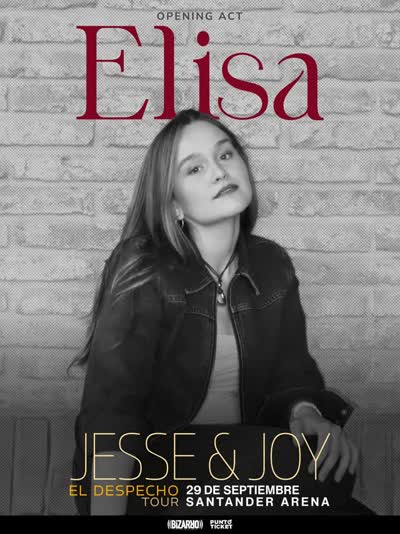 La voz de @elisamusic_cl será la encargada de dar inicio al show de @jesseyjoy este 29 de septiembre en Santander Arena.