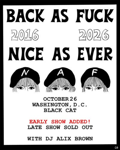 Nice as Fuck (@naftheband) EARLY SHOW ADDED! LATE SHOW SOLD OUT! With DJ Alix Brown