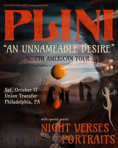 PLINI "AN UNNAMEABLE DESIRE" NORTH AMERICAN TOUR