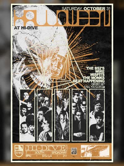 ANNUAL HALLOWEEN SHOW featuring THE B52’s + WIRE + MISFITS + THE MONKS + BEAT HAPPENING with KYC DJs and a surprise set!