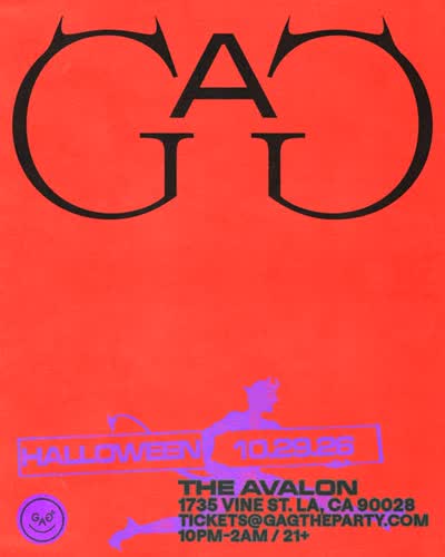 THE GAG HALLOWEEN COUNTDOWN STARTS NOW. JUST OVER A MONTH TO GO 🚨 OCT 29 ✦ THE AVALON SUPER SECRET LINEUP TBA 😈 PRESALE LIVE NOW AT THE LINK IN BIO LET’S GET SPOOKY 👻