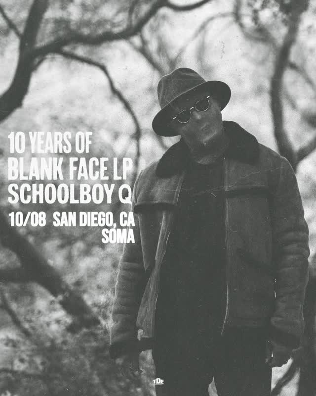 GIVEAWAY 🎟️ We’re giving away 2 pairs of tickets to see ScHoolboy Q live at SOMA on October 8th!