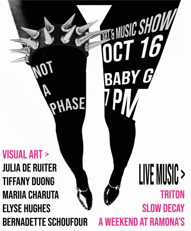 Art + Music show @thebabygtoronto in loving memory of 2000s-2010s internet & subcultures