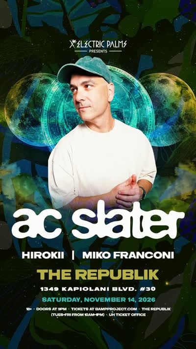 SHOW ANNOUNCEMENT: @djacslater is running it back at @jointherepublik on Saturday, November 14!
