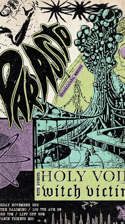 Calgary, November 3. Holy Void + @par_asito + @witch.victim at @palominosmokehouse Tickets in bio.