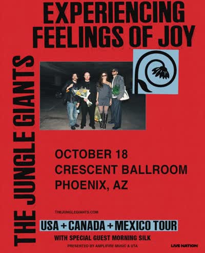 Australian indie rock band @thejunglegiants comes to crescent with support from @morning_silk on sunday, october 18th!