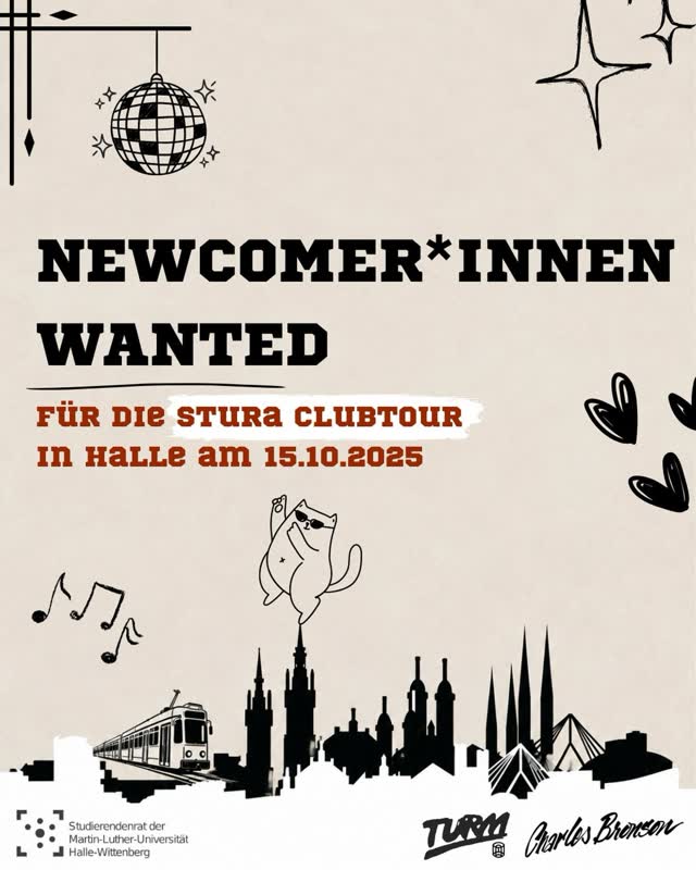 NEWCOMER*INNEN GESUCHT / NEWCOMERS WANTED - Halle Club Tour
