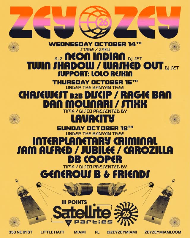 @iiipoints Satellite Parties at ZeyZey