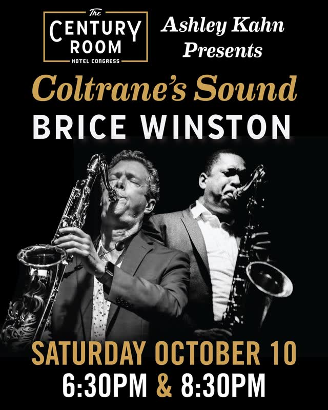 Happy 100th birthday to John Coltrane! The Century Room will celebrate Coltrane on Saturday October 10th with saxophonist Brice Winston and special guest emcee Ashley Kahn