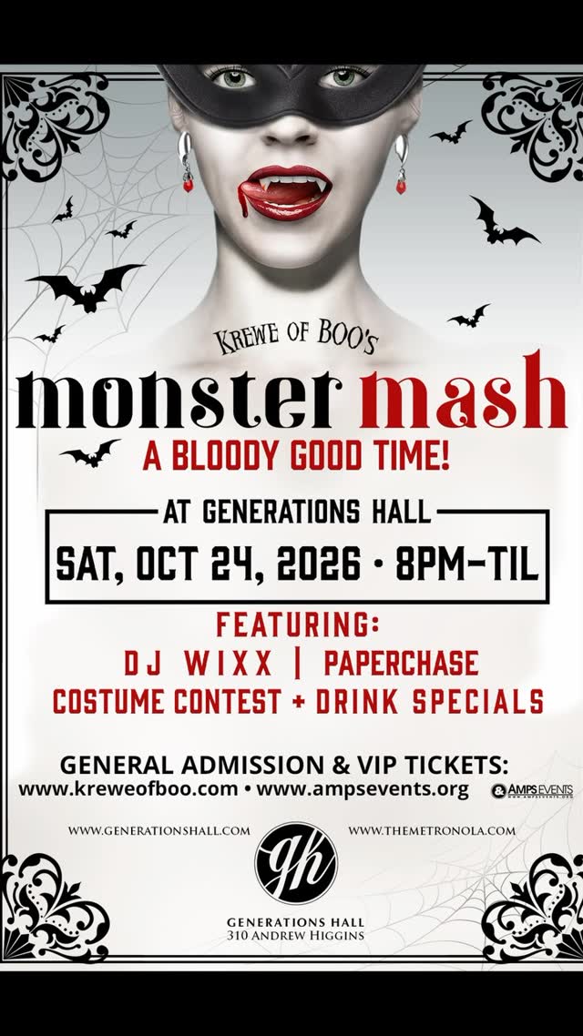 Krewe Of Boo! Monster Mash. Official after-parade party.