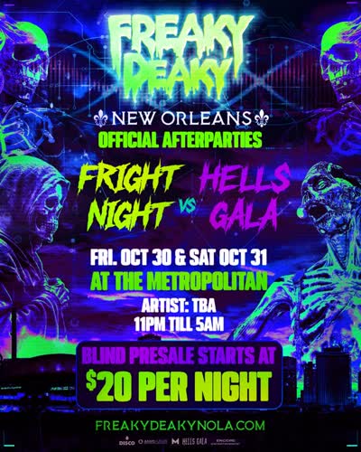 FREAKY DEAKY AFTERPARTIES: FRIGHT NIGHT vs. HELL’S GALA