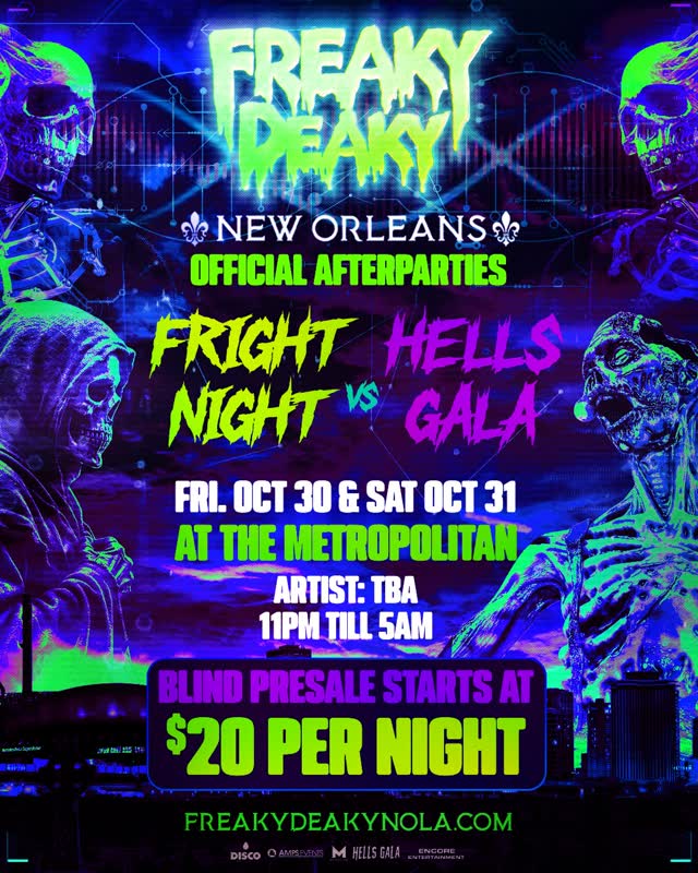 FREAKY DEAKY AFTERPARTIES: FRIGHT NIGHT vs. HELL’S GALA