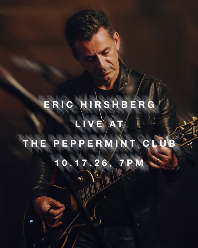 Join us on October 17 for a captivating evening with @erichirshberg at The Peppermint Club.