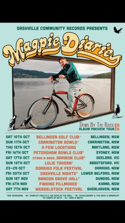 Magpie Diaries Down By The River 2026 Album Preview Tour