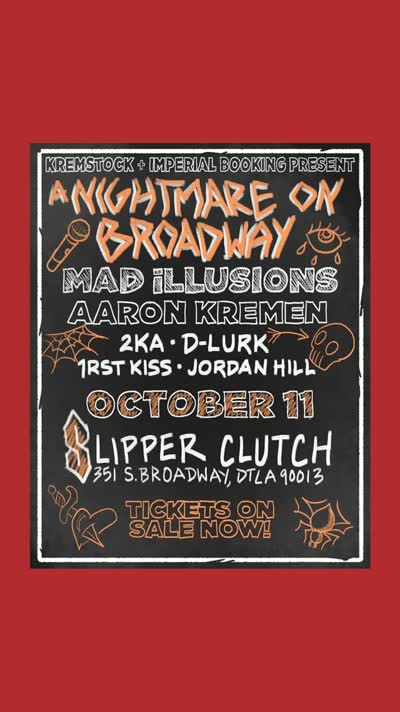 A Nightmare on Broadway - the debut rap showcase from @kremstock & @imperialbooking!