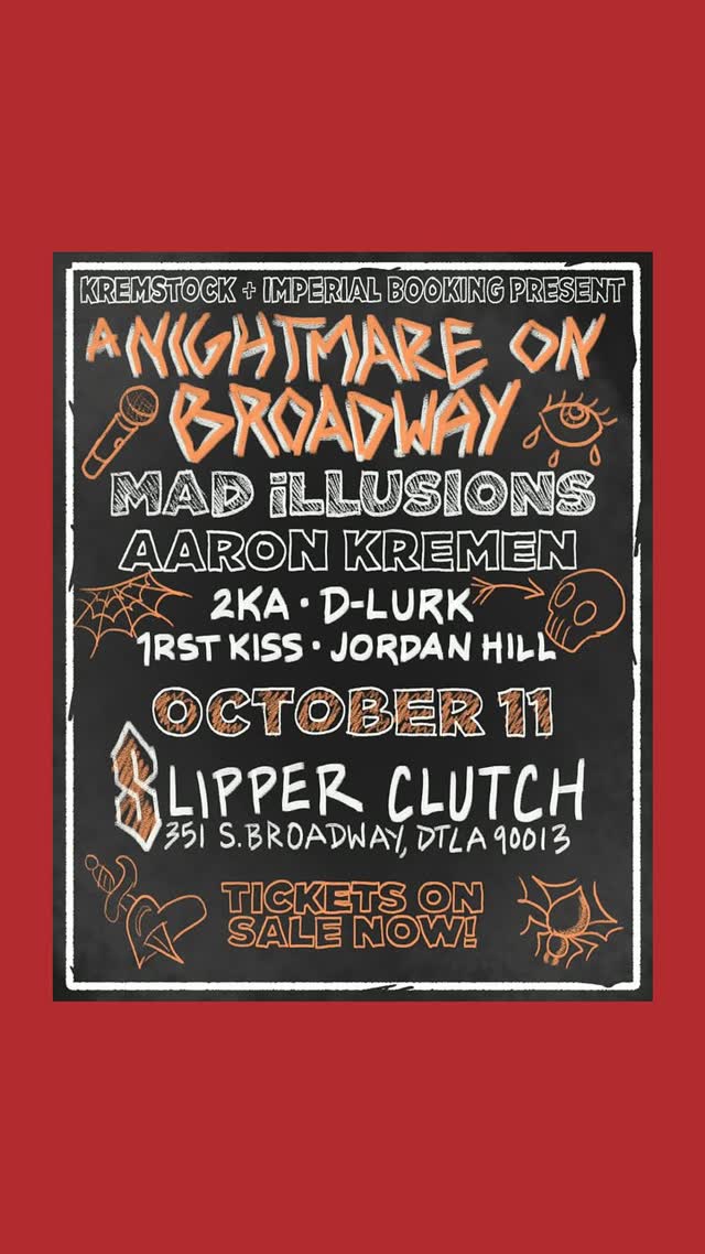 A Nightmare on Broadway - the debut rap showcase from @kremstock & @imperialbooking!