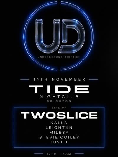 Underground Distrikt returns to TIDE Nightclub on 14th November for an unforgettable night 6 Hours 6 Artists