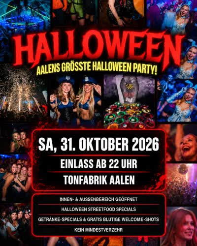 Halloween Party - Aalens grösste Halloween Party!