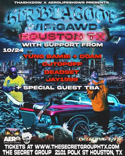 10/24 & 10/25 HOUSTON & DALLAS w/ @kirblagoop + @wifigawd