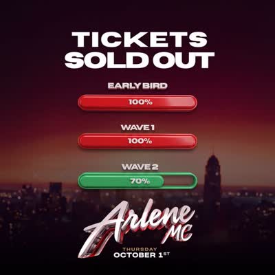 Early Birds & Wave 1 — SOLD OUT. Arlene MC at Yoko Luna