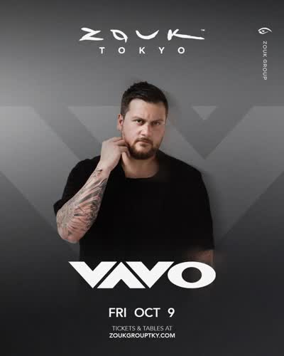 @vavomusic is making his first #zouktokyo debut on FRI OCT 9