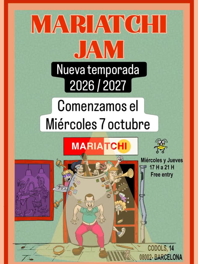 Mariatchi Jam, nueva temporada 2026 / 2027. Comenzamos el 7 de octubre.