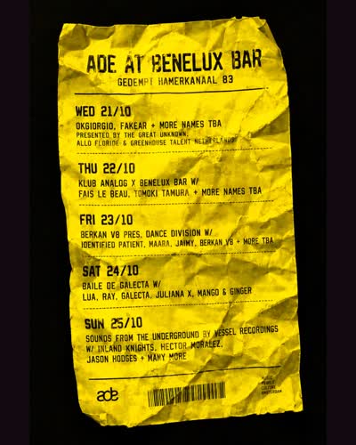 ADE at Benelux Bar