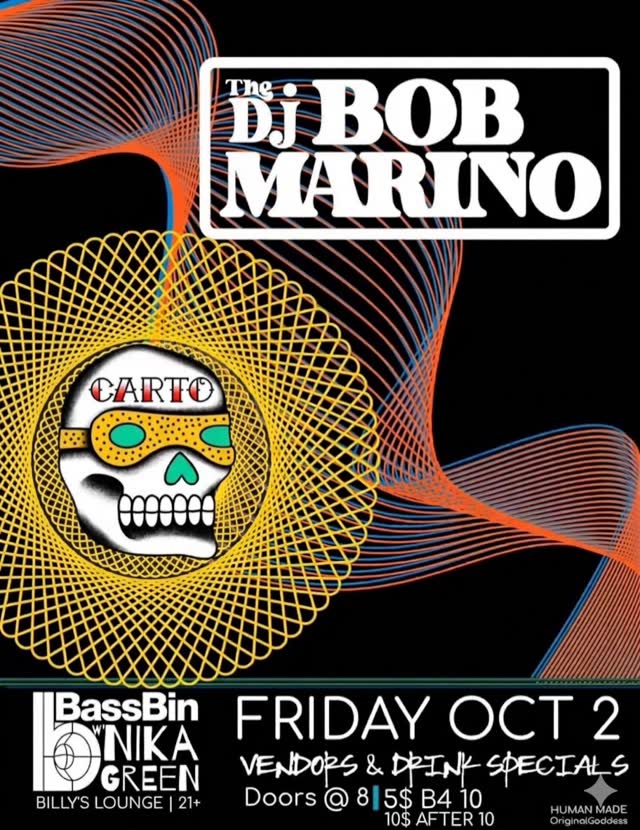 DJ Bob Marino and I playing together for the first time