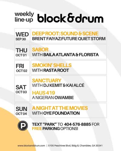 weekly line-up block&drum