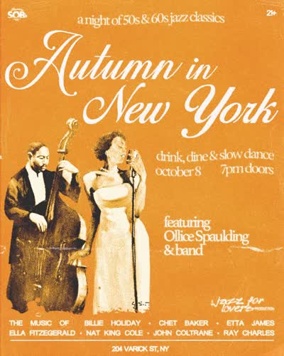 Autumn in New York: a night of 50s & 60s jazz classics