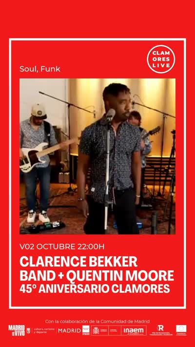 Clarence Bekker Band + Quentin Moore - 45° Aniversario Clamares