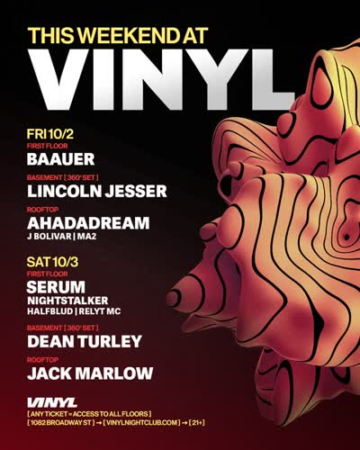 THIS WEEKEND AT VINYL