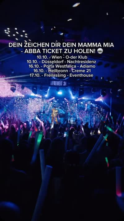 DEIN ZEICHEN DIR DEIN MAMMA MIA - ABBA TICKET ZU HOLEN!