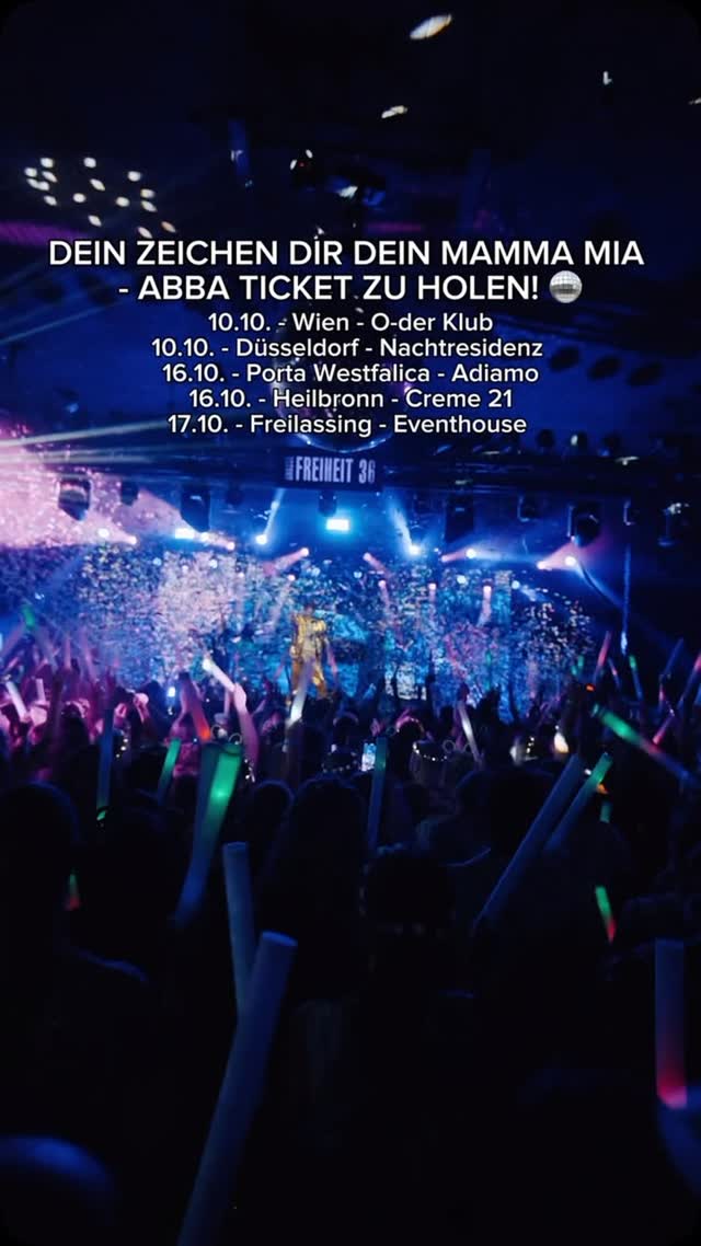 DEIN ZEICHEN DIR DEIN MAMMA MIA - ABBA TICKET ZU HOLEN!