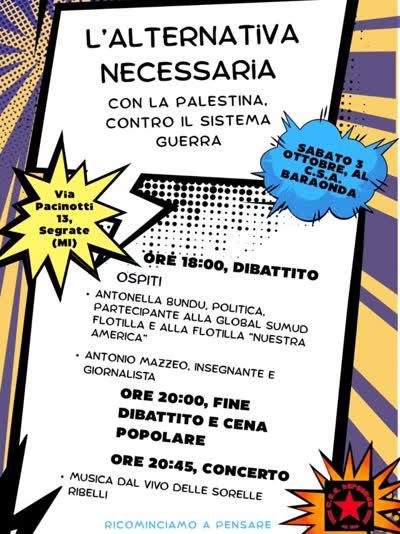 DALLA MOBILITAZIONE ALL'ALTERNATIVA: SERVE UN PROGETTO POLITICO