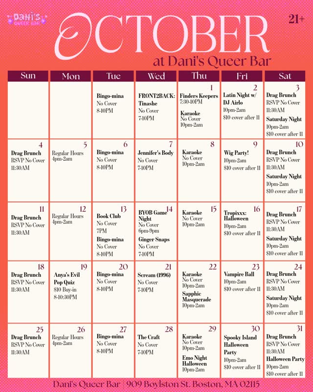 OCTOBER at Dani's Queer Bar