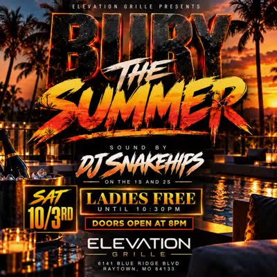 BURY THE SUMMER SATURDAY, OCTOBER 3rd!