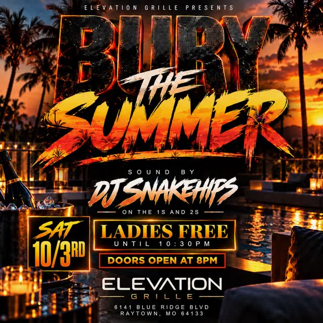 BURY THE SUMMER SATURDAY, OCTOBER 3rd!