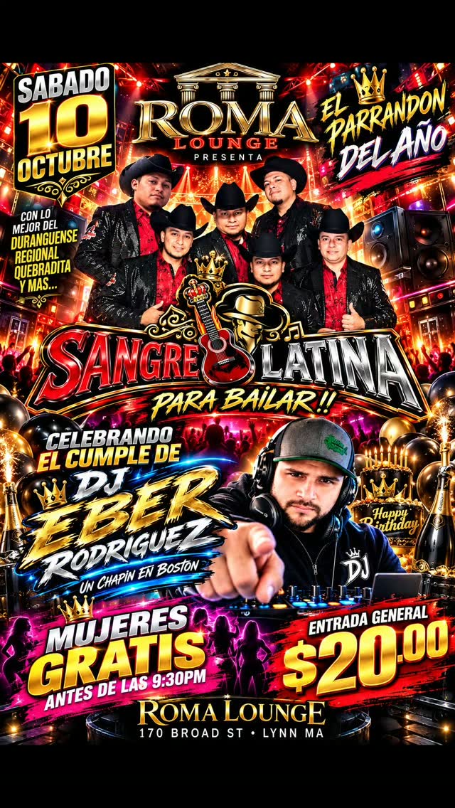 Roma Lounge Presents Sangre Latina Para Bailar!!