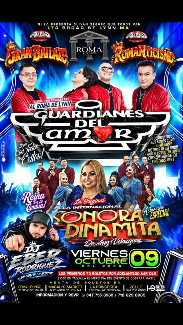 Gran Bailazo & Romanticismo - Guardianes del Amor & Sonora Dinamita Live