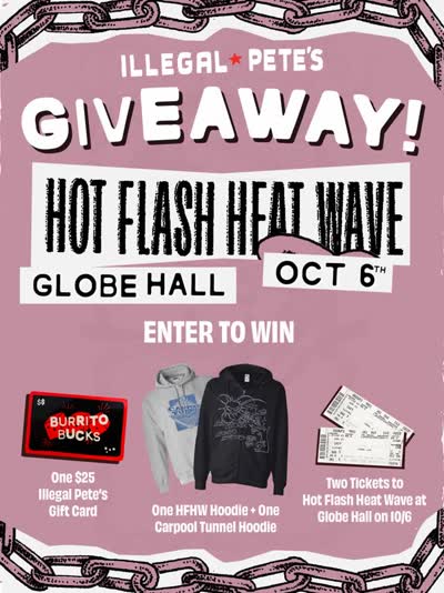 GIVEAWAY! Hot Flash Heat Wave at Globe Hall