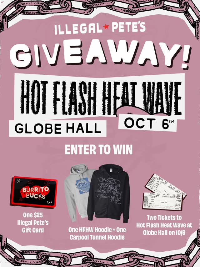 GIVEAWAY! Hot Flash Heat Wave at Globe Hall