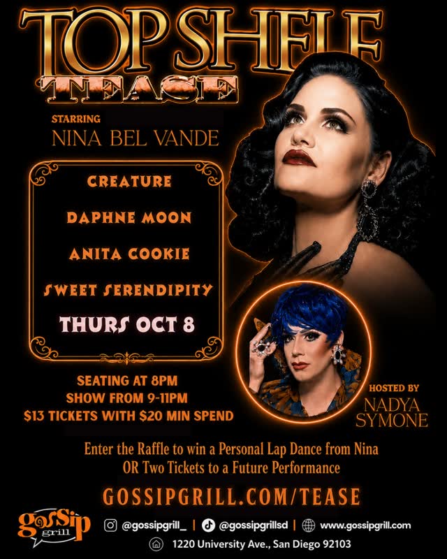 Top Shelf Tease Show at Gossip Grill