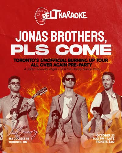 JONAS BROTHERS UNOFFICIAL BURNING UP TOUR PRE-PARTY