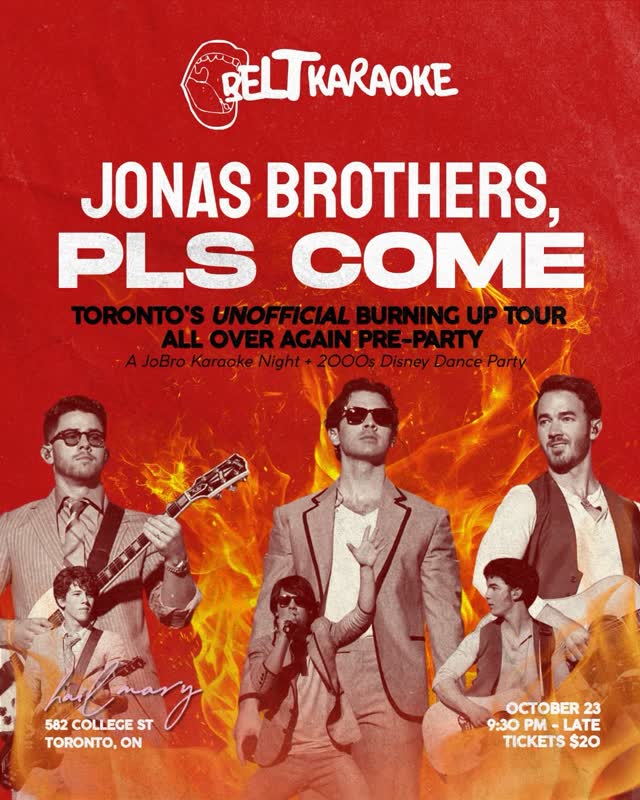 JONAS BROTHERS UNOFFICIAL BURNING UP TOUR PRE-PARTY