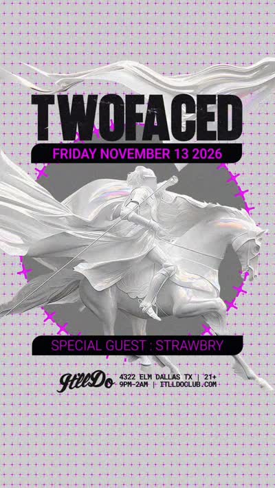 Upcoming: TWOFACED @twofacednz w/ STRAWBRY @dj.strawbry Friday 11.13.26 // Advance Tickets On Sale Now 💥 Link in bio { itlldoclub.com}