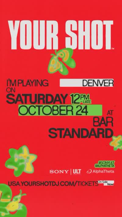 YOUR SHOT I'M PLAYING ON SATURDAY OCTOBER 24 AT BAR STANDARD