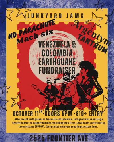 Junkyard Jams: Venezuela & Colombia Earthquake Fundraiser