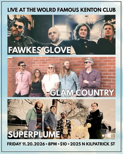 Glam Country returns to the World Famous Kenton Club with Fawkes Glove and Superplume.