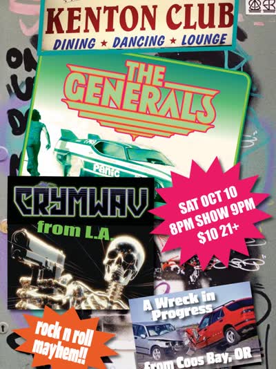 Kenton Club: The Generals, Crymwav, A Wreck in Progress